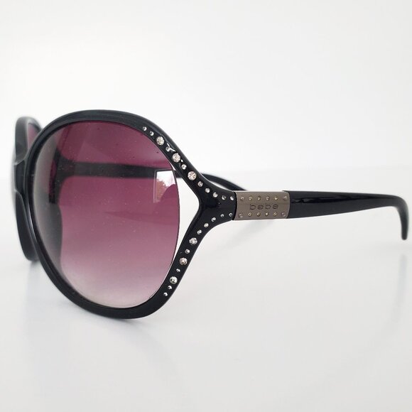 Women's BEBE Sunglasses Blingtastic Model BB7020 Black & Gun Metal *Case Incl. - Picture 1 of 12